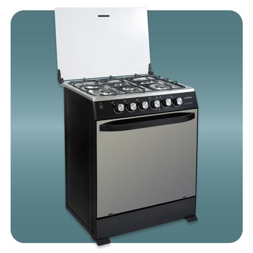 COCINA ECOLINE MACARENA 5Q NEGRO MATE 30"